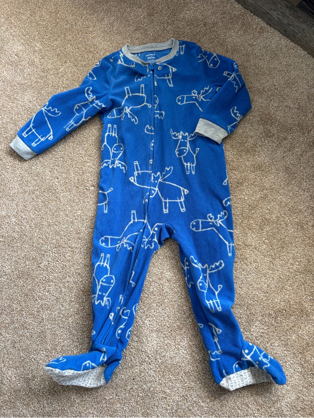 Carters footed fleece pajamas
